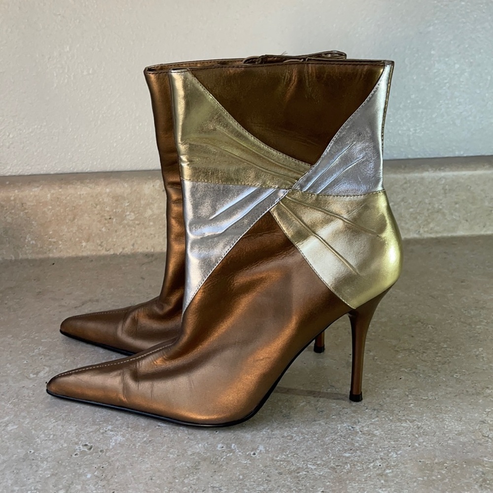 Y2K Bakers Bronze Booties Trendy Final Sale